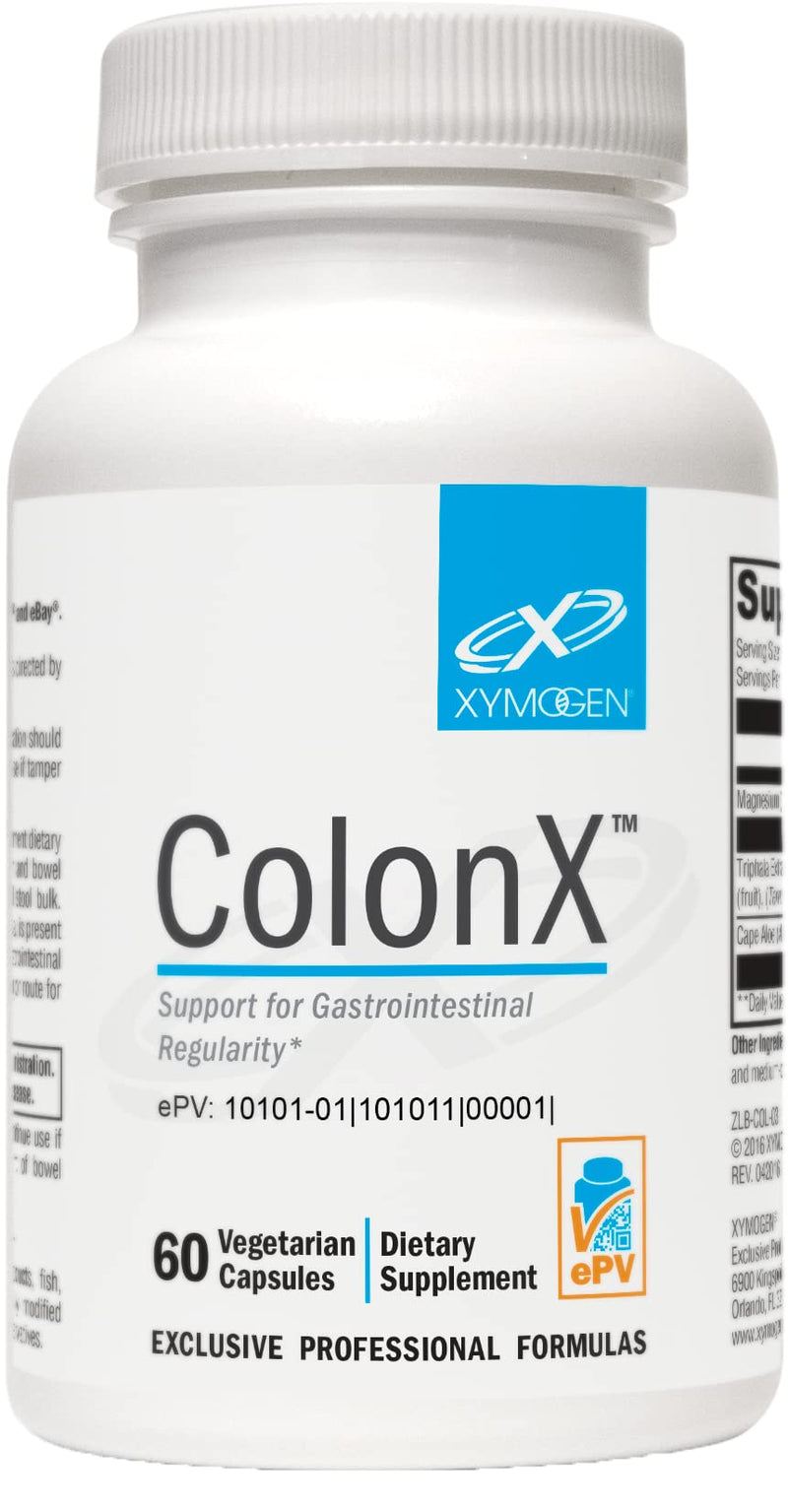XYMOGEN ColonX - Supports GI Motility, Stool Bulk, Digestion, Assimilation, and Elimination - Triphala Supplement with Magnesium Citrate, Cape Aloe (60 Capsules) - BeesActive Australia