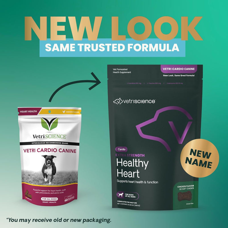 VETRISCIENCE Vetri Cardio Canine Complete Cardiovascular Support for Dogs with CoQ10, Taurine and Arginine , 60 Chews - BeesActive Australia