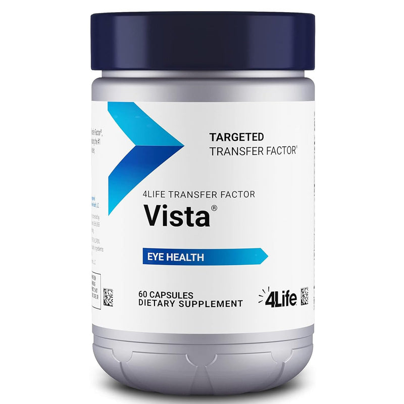 4Life Transfer Factor Vista Eye Health with Lutein Zeaxanthin, 60 Capsules | Bilberry, Astaxanthin, Visual clarity, Carotenoids, Daily Nutrition, Eye wellness, Immune balance, Vitamins A C E, Zinc
