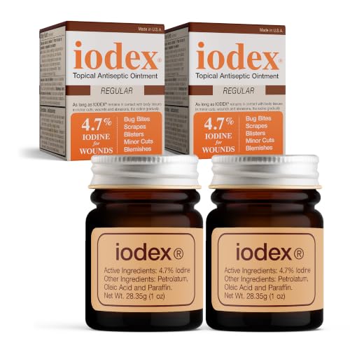 Baar Iodex Topical Ointment, 4.7% Iodine, 1 oz, Pack of 2