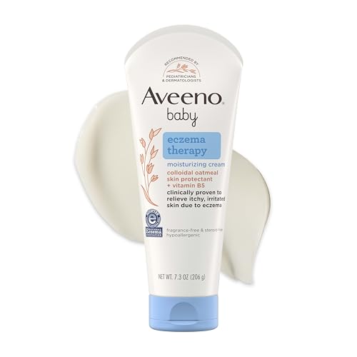 Aveeno Baby Eczema Therapy Moisturizing Cream for Dry, Itchy Skin, 7.3 oz 7.3 Ounce (Pack of 1)