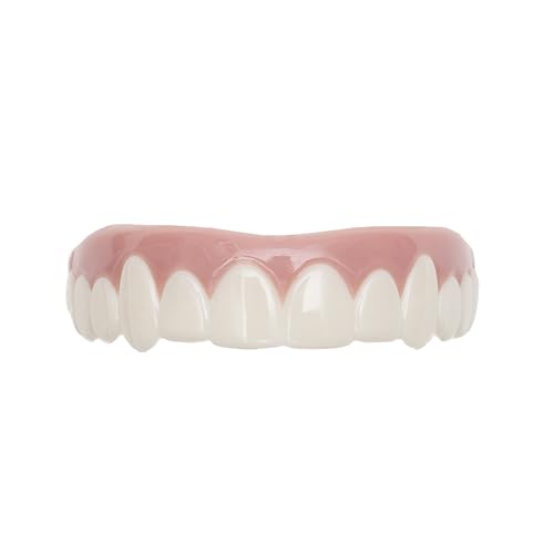 Imako Premium Cosmetic Uppers for Men and Women – Temporary Smile Makeover - 1 Pack - Large, Bleached White - Made in USA Large Bleached White