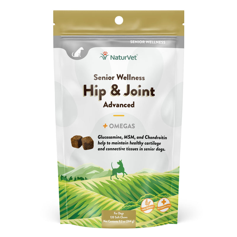 NaturVet – Senior Wellness Hip & Joint Advanced Plus Omegas | Help Support Your Pet’s Healthy Hip & Joint Function | Supports Joints, Cartilage & Connective Tissues | 120 Soft Chews 120 SoftChews - BeesActive Australia