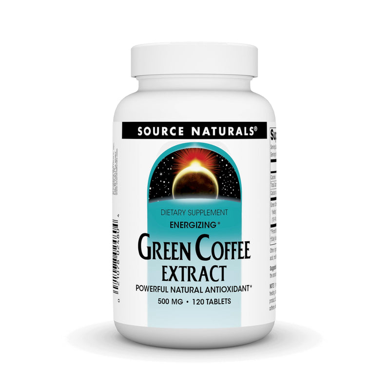 Source Naturals Energizing Green Coffee Extract, Powerful Natural Antioxidant*, 500 mg Tablet - 120 Tablets - BeesActive Australia