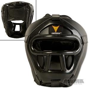 ProForce Thunder Vinyl Head Guard w/ Face Shield - Black - Small / Medium - BeesActive Australia