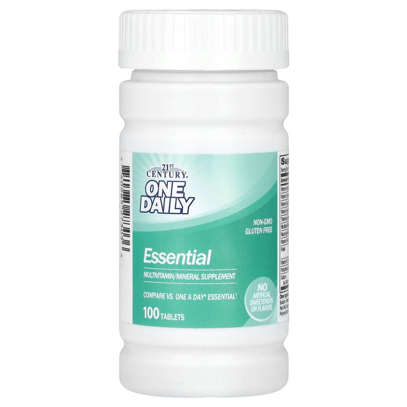 21st Century One Daily Essential Multivitamin Multimineral, 100 Tablets | Complete Once-Daily Multivitamin & Multimineral, Compare VS. One A Day® Essential, Adults, Comparable to the Leading Brand 1