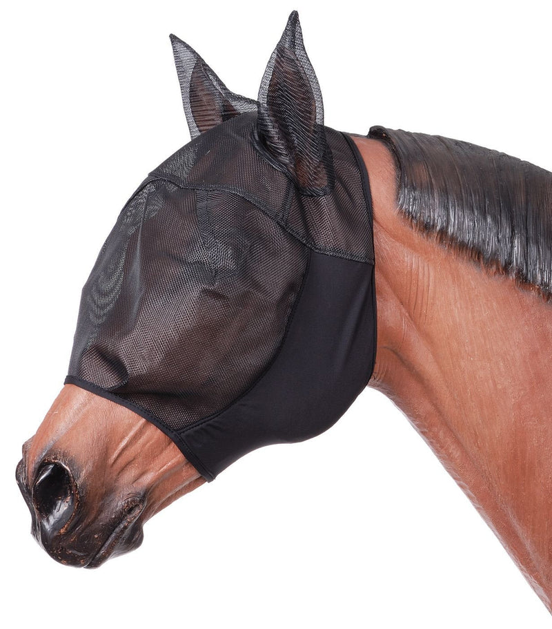Tough 1 Lycra Fly Mask with Ears Large/X-Large Black - BeesActive Australia