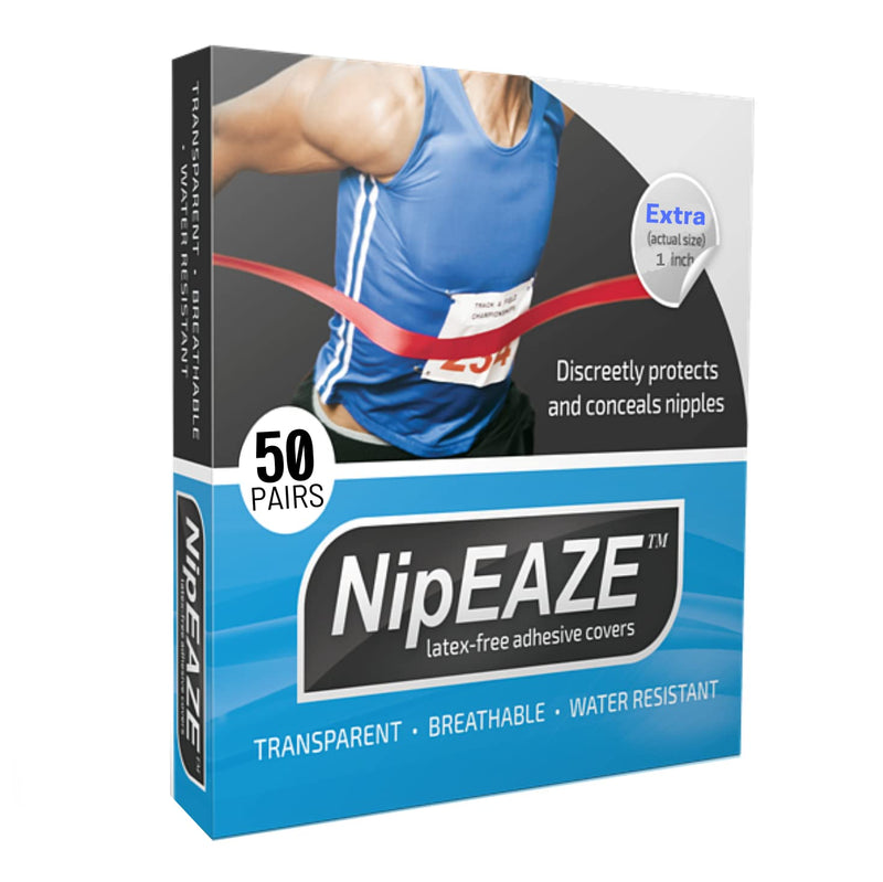 NipEaze - Value Pack - The Original Transparent Nip Protector - 62pairs .75inch or 50pairs 1inch - Nipple Chafing Prevention Regular - 62pairs - BeesActive Australia