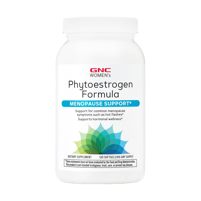 GNC Women's Phytoestrogen Formula, Menopause Symptom Relief, 120 Softgels | Supports Hormonal Wellness and Mood Balance, Helps Relieve Menopause Symptoms, Sodium Free and Starch Free