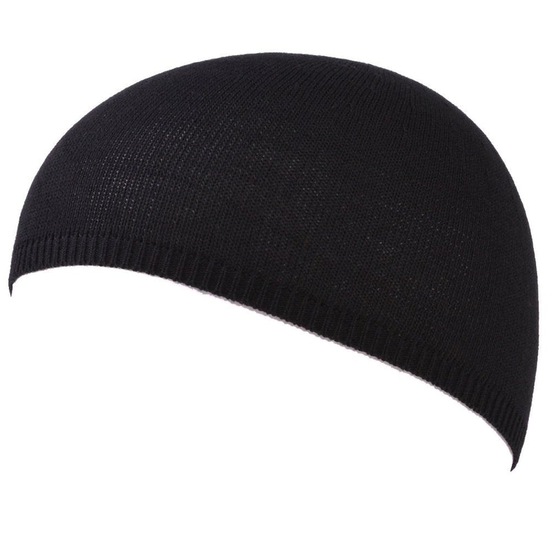 CHARM Mens Kufi Prayer Hat - Islam Cap Tight Beanie Summer Sports Skull Cap One Size Black - BeesActive Australia