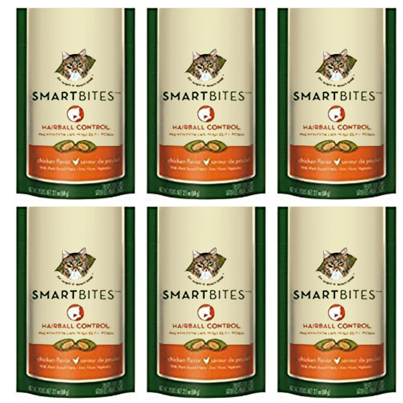 HDP Feline Smartbites Hairball Control Chicken (6 Packages / 2.1 Ounces per Pack) - BeesActive Australia