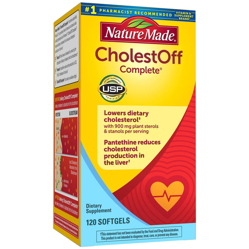 Nature Made CholestOff Complete, Dietary Supplement for Heart Health Support, 120 Softgels, 20 Day Supply - BeesActive Australia