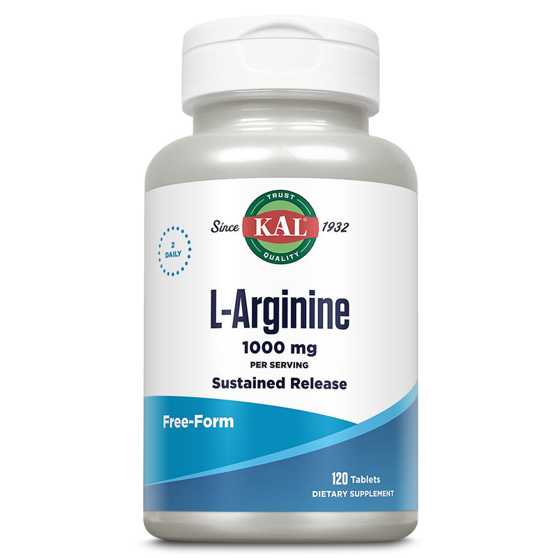 KAL 1000 Mg L-arginine Tablets, 120 Count 120 Count (Pack of 1)