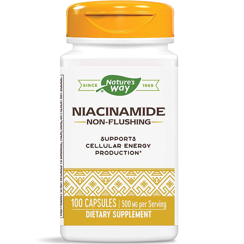 Nature's Way Niacinamide 500mg - 100 Capsules (4 Pack) Unflavored 100 Count (Pack of 4)