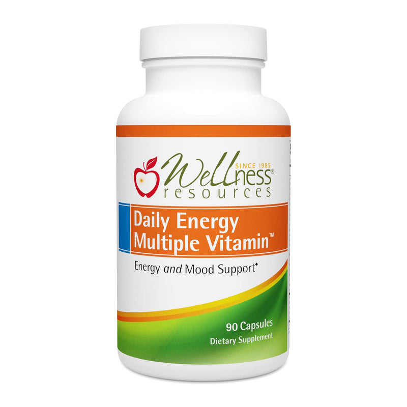 Wellness Resources Daily Energy Multiple Vitamin - 90 Capsules - Methylated Daily MTHFR Multivitamin Without Iron - Vitamin B12, Folate, & Bioavailable B Vitamins - Best Supplement for Energy & Mood 90 Count (Pack of 1)