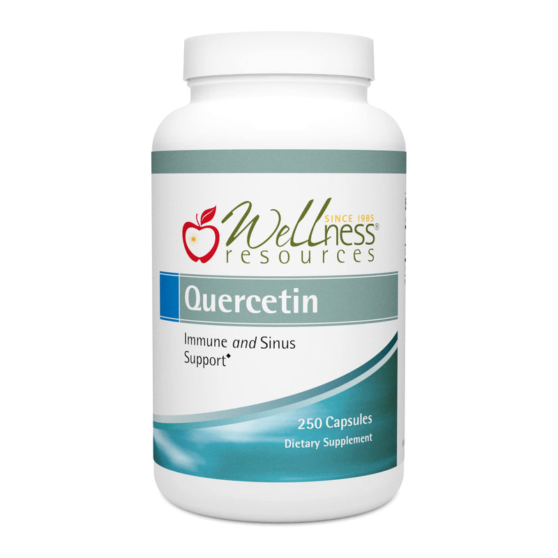 Wellness Resources Quercetin - Immune, Sinus and Allergy Support 1000mg per Serving - (250 caps/125 Servings) Vegan, Non-GMO 250 Count (Pack of 1)