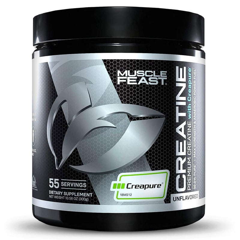 Muscle Feast Creapure Creatine Monohydrate Powder for Muscle Growth Nutritional_Supplement, Vegan Keto Friendly Gluten-Free Easy to Mix, Unflavored, 300g, 55.0 Servings (Pack of 1) 10.5 Ounce (Pack of 1) - BeesActive Australia