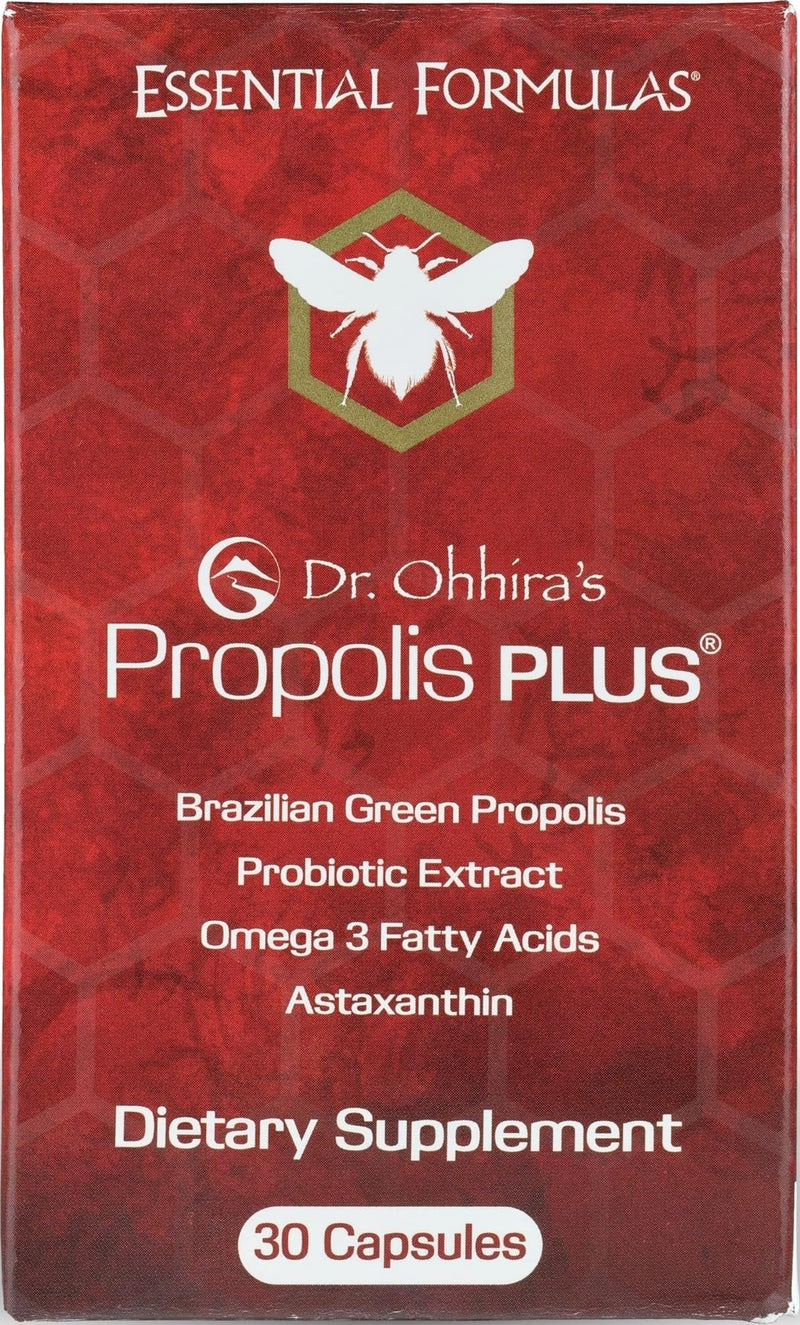 Dr Ohhira's Propolis Plus Bee Propolis Capsules | Gold Standard | 30 Count | Contains Pro- Postbiotic Blend with Omega3, Astaxanthin & Vitamin E for Immune, Digestion & Antioxidant Support. 30 Count (Pack of 1)