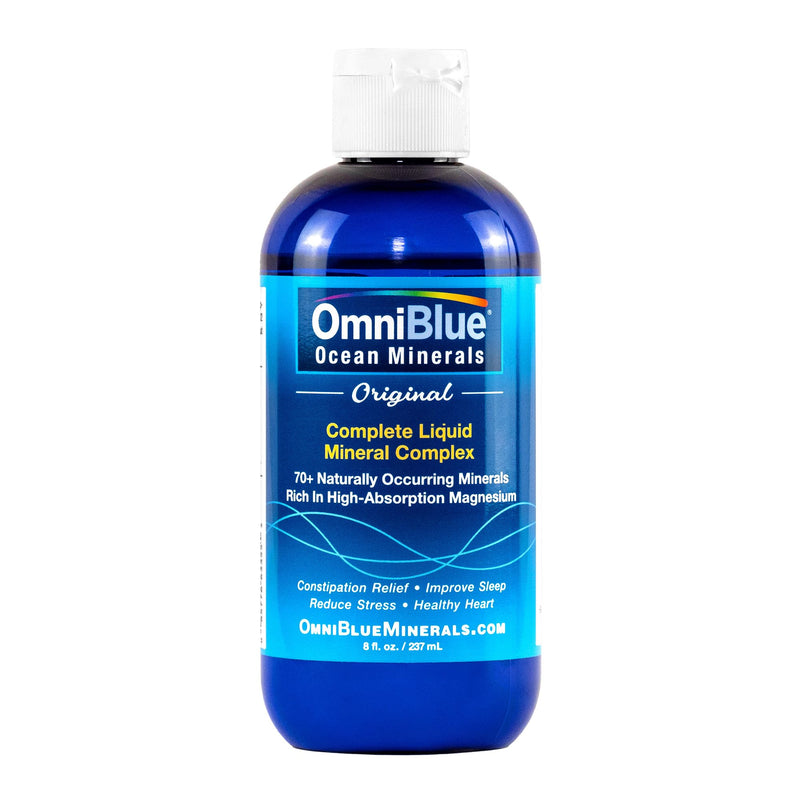 Ocean Minerals - 70+ Trace Minerals & Liquid Magnesium - Potassium, Chloride- Low Sodium - Natural Support for Sleep, Digestion, Regularity, Hydration & Electrolyte Balance (8 oz) 8 Fl Oz (Pack of 1)