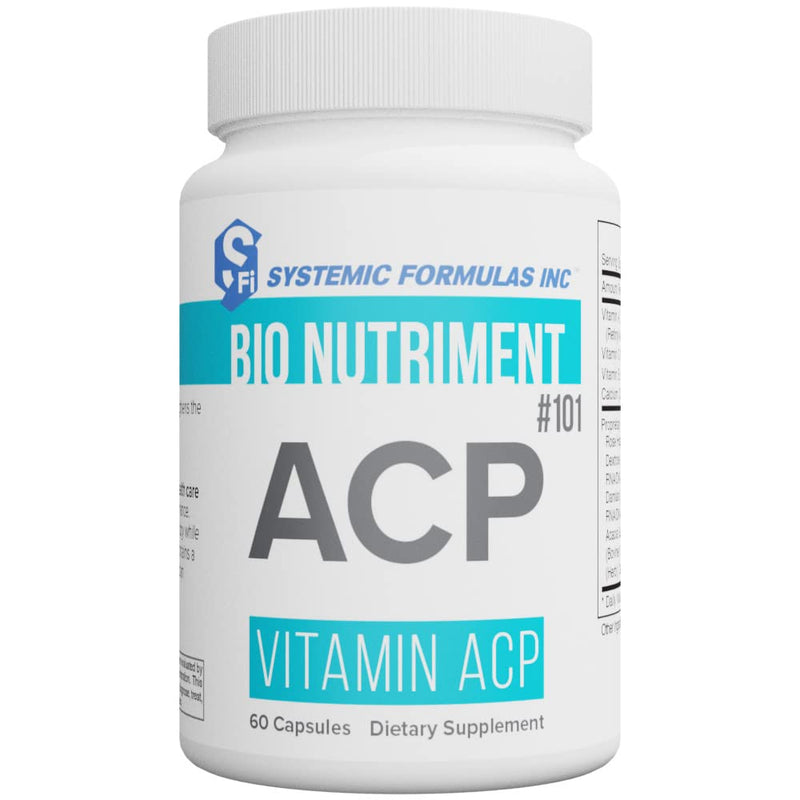 Systemic Formulas Bio Nutriment #101 Vitamin ACP 60 Capsules. Collagen Support, Winter Support, Immune Support.