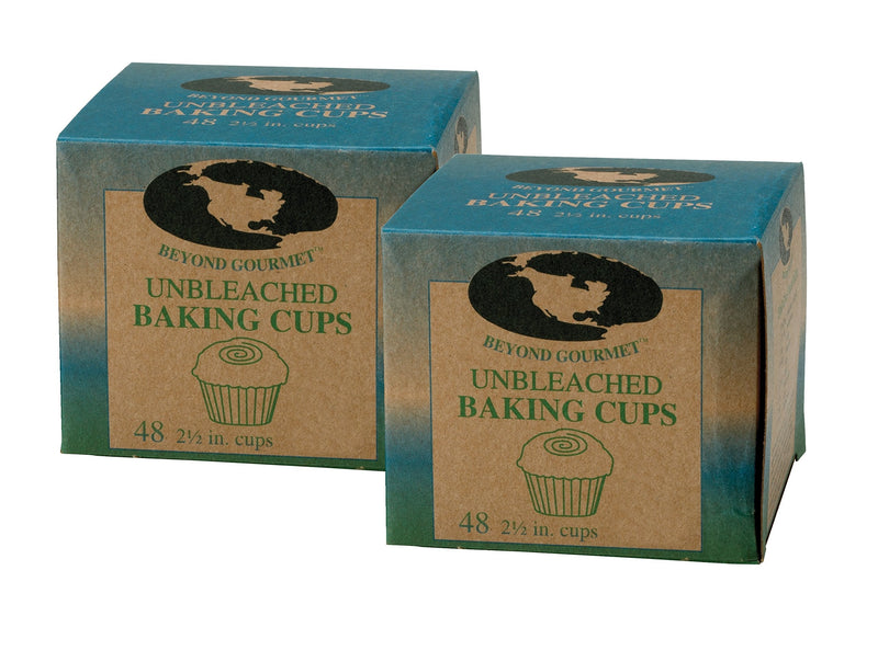 Beyond Gourmet 048/2 Baking Cups, Unbleached Paper, MADE In Sweden, 2 Boxes of 48 - BeesActive Australia