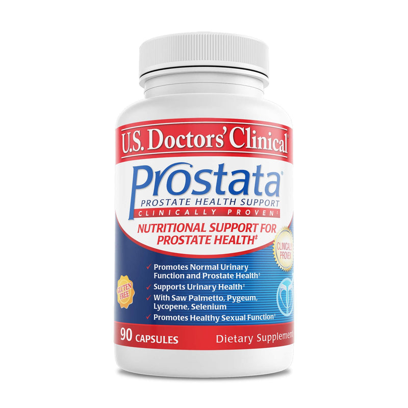 U.S. Doctors' Clinical Prostata - Clinically Proven Prostate Supplement for Men - Urinary Tract & Bladder Support - Saw Palmetto, Vitamin E, Pumpkin Seed - USA Manufactured- 90 Capsules[30-Day Supply]