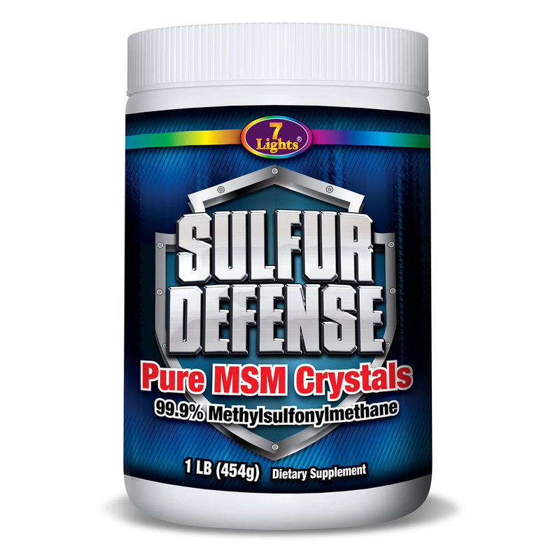 7 Lights Sulfur Defense Opti-MSM 99.9% Pure MSM Powder | Dietary Supplement for Joints, Skin & Immune Support ‚Äì Organic Methylsulfonylmethane Crystals, Vegan, Non-GMO, Gluten-Free ‚Äì Made in USA (1 LB) 1 Pound (Pack of 1)