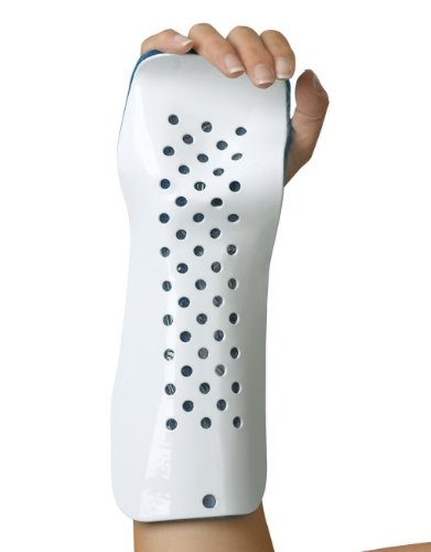 Medline Foam-Padded Forearm Splint, Right Wrist, Anatomical Fit, Malleable, Medium, Blue Polyester Urethane Foam, 1 Each