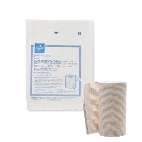 Medline Non-Sterile Matrix Elastic Bandages with Self-Closure, Stretched, 6" x 15 yd. (15.2 cm x 13.7 m), Ideal for Wound Care, Pack of 1