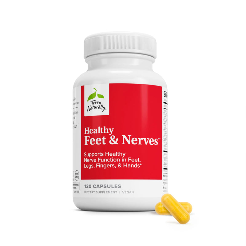 Terry Naturally Healthy Feet and Nerves - Nerve Function - 120 Count | Boswellia. Nerve Function and Peripheral Circulation Support. 120 capsules. 120 Count (Pack of 1)