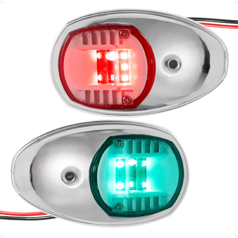 Five Oceans Boat Navigation Lights, LED Bow Light, Navigation Lights for Boats LED Red and Green, Boat Lights Navigation Vertical Mount Sidelight, 12V, USCG 2NM Certified - FO2890 - BeesActive Australia