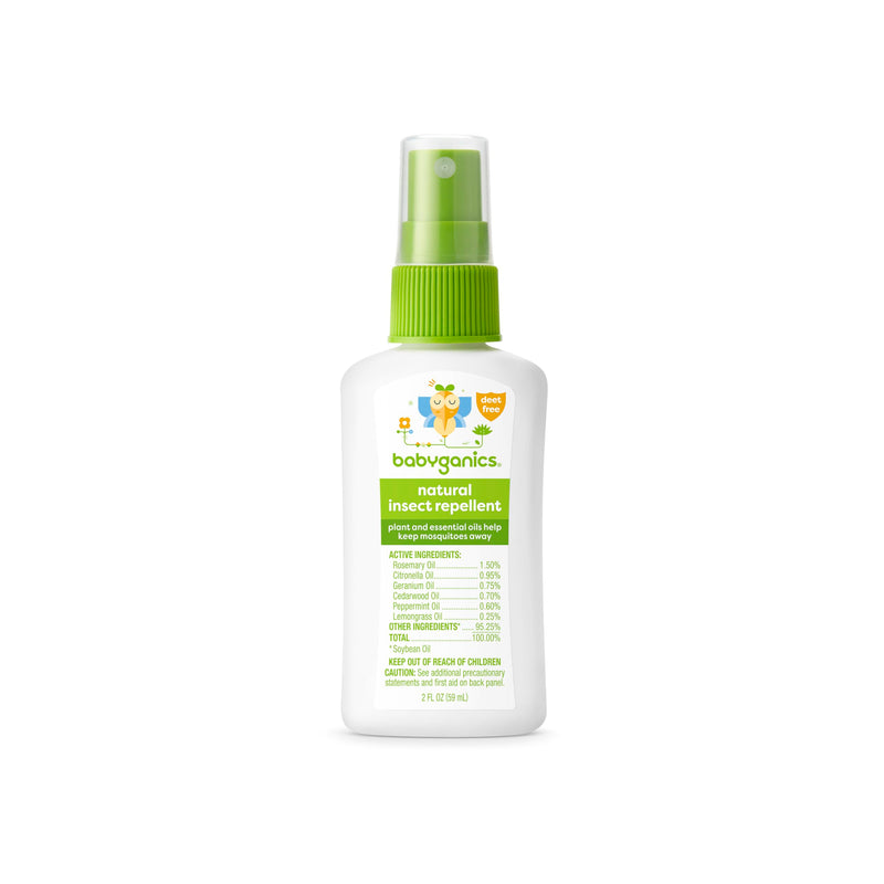 Babyganics Insect Spray, 2oz, 1 pack, Made with Plant and Essential Oils, Packaging May Vary 2 Fl Oz (Pack of 1) - BeesActive Australia