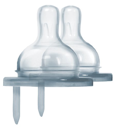 Pura Kiki Bottle Replacement Nipple 2-Pack - 100% Medical-Grade Silicone, Anti-Colic, NonPlastic - Suitable for Infants & Babies 6+ Months (Y-Cut) 2 Count (Pack of 1) Y Cut Flow (6+ mths) - BeesActive Australia
