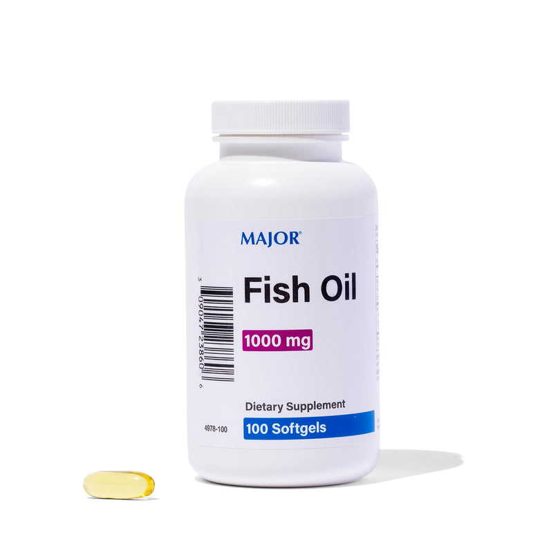 MAJOR Omega-3 Fish Oil - Fish Oil Supplement 1000mg - 100 Softgels (1-Pack) 100 Count (Pack of 1)