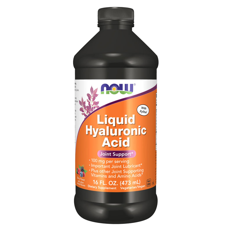 NOW Foods Supplements, Liquid Hyaluronic Acid, Delicious Berry Flavor, 100 mg Per Serving, 16-Ounce