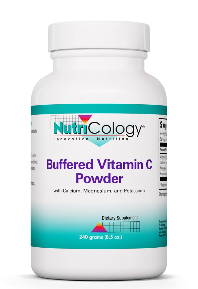 NutriCology Buffered Vitamin C Powder, Immune Support, 8.5 oz | Ascorbic Acid with Calcium, Magnesium and Potassium for Antioxidant and Immune Support, Non-GMO and Gluten-Free, 102 Servings