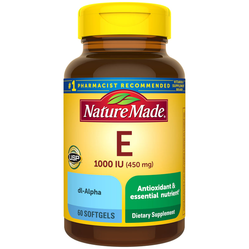 Nature Made Vitamin E 1000 IU (dl-Alpha) Softgels 60 Ct Unflavored 60 Count (Pack of 1) - BeesActive Australia