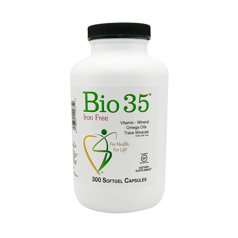 Bio-35 / 300ct Iron Gluten & Soy- Free, Daily Multivitamin for Men & Women Wellness – Bio35 High Potency Softgel with Trace Minerals, Multi Vitamins for Immune Support, Digestion, & Energy Iron Free 300 Count (Pack of 1)