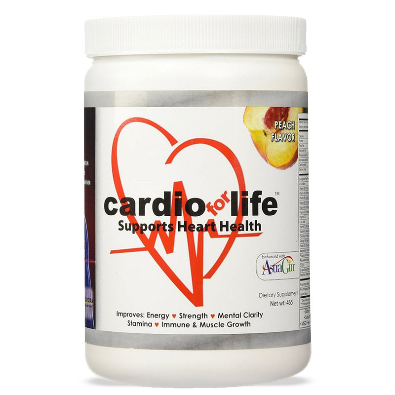 Health Guardian Cardio for Life L-Arginine Powder 16oz - Natural Nitric Oxide Supplement Cardiovascular Increase Energy - Peach 16 Ounce (Pack of 1)