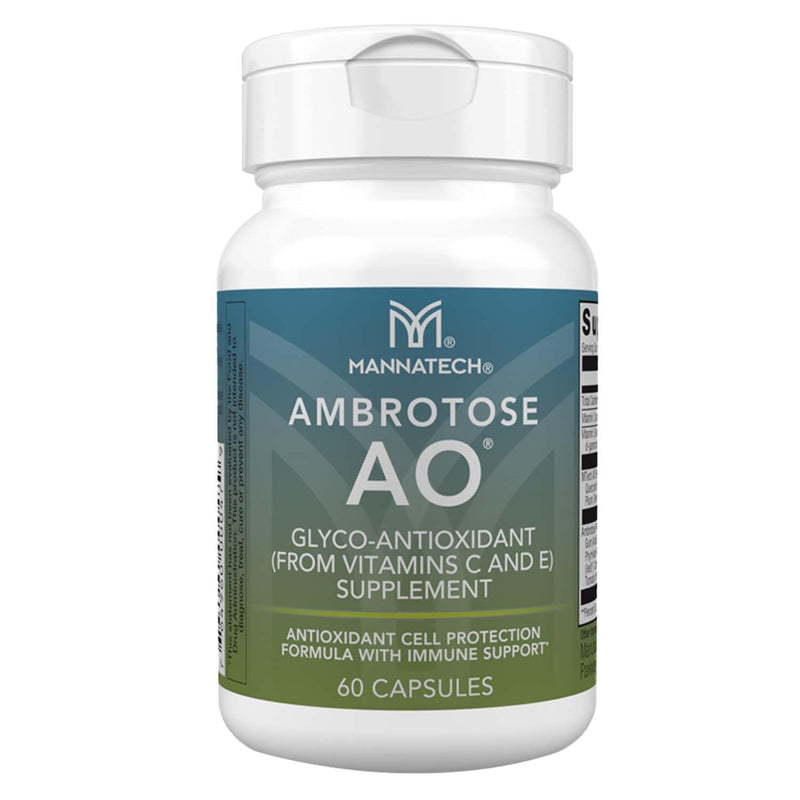 Mannatech - Ambrotose AO® - 60 Capsules | Contains Vitamins C and E, Glyconutrients, Plant-Based Blend, Gluten-Free, Dairy-Free, Vegetarian-Friendly Formula