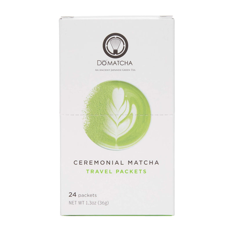 DoMatcha - Ceremonial Green Tea Matcha Powder, Travel Friendly, Natural Source of Antioxidants, Caffeine, and L-Theanine, Promotes Focus and Relaxation, Kosher, 24 Packets - BeesActive Australia