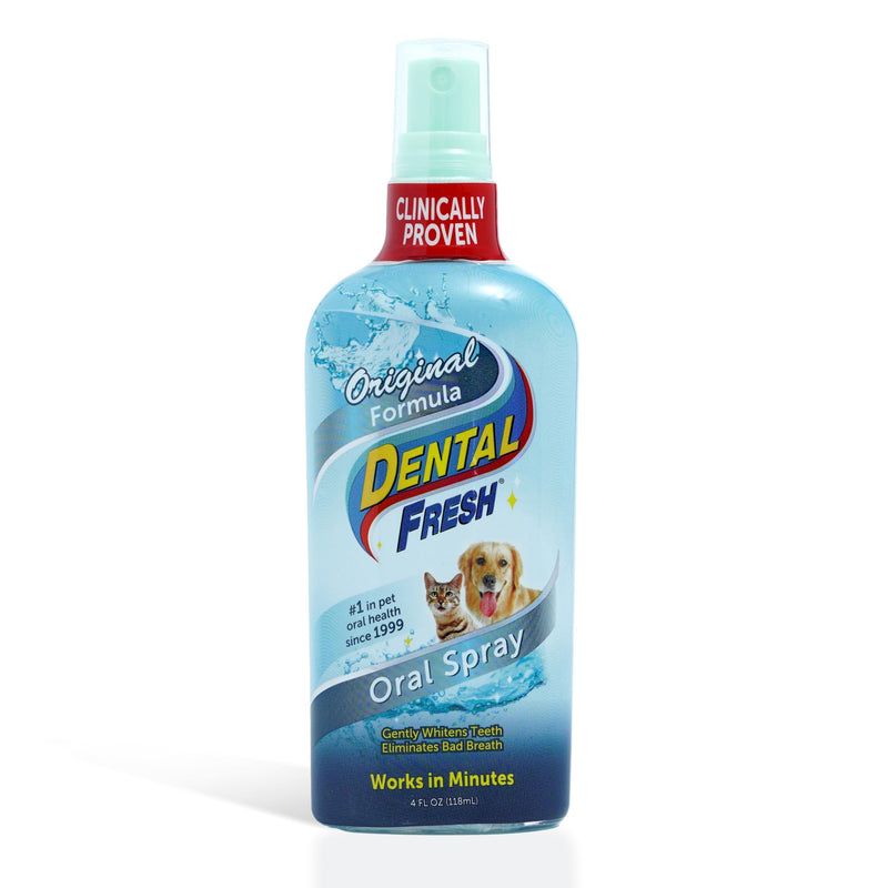 Dental Fresh Oral Spray for Dogs and Cats, Help Freshen Breath for Healthy Teeth & Gums, 4 Fl Oz.