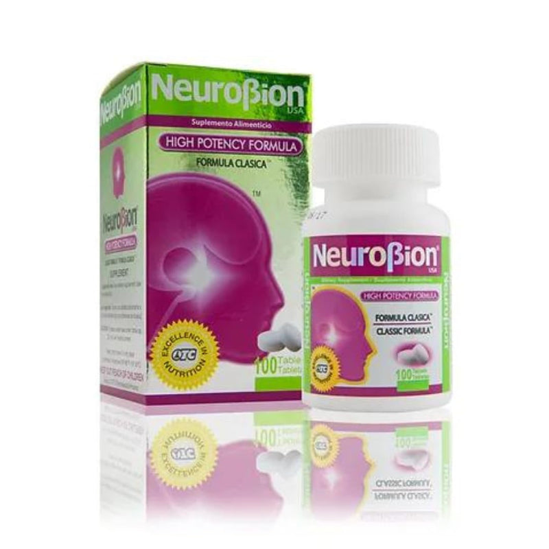 NeuroBion High Potency Classic Formula 100 Tablets | The original once-daily formula in the classic white box; sealed, authentic import