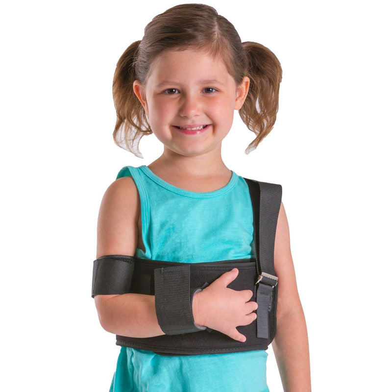 BraceAbility Pediatric Shoulder Immobilizer | Child Size Arm Sling Stabilizer for Broken Collarbone & Shoulder Injuries - Fits Toddlers, Kids, Youth & Teens (20" - 30" Chest Circumference) - BeesActive Australia