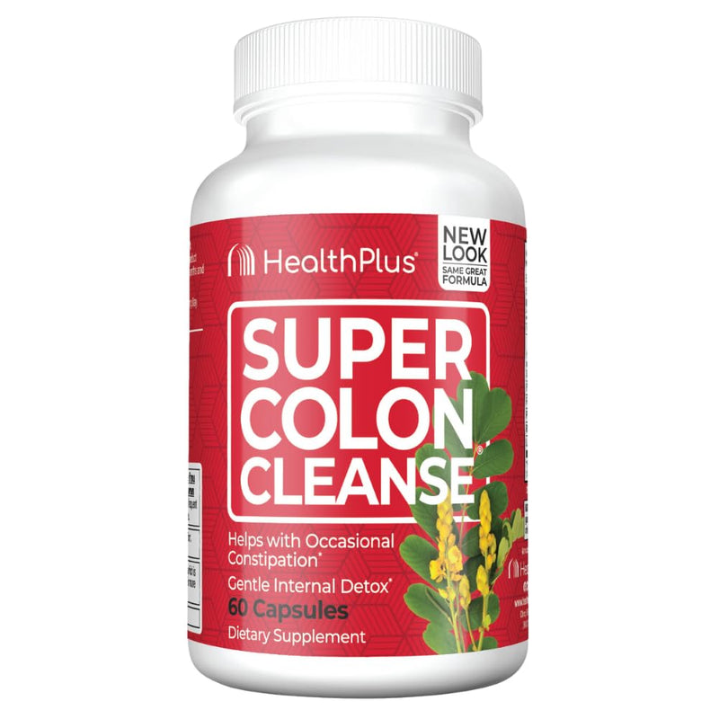 Health Plus Super Colon Cleanse Digestive Support | Constipation Relief to Reduce Bloating with Probiotics, Senna Leaf, & Psyllium Husk | More than 1 Cleanse, 60 Capsules 60 Count (Pack of 1) - BeesActive Australia