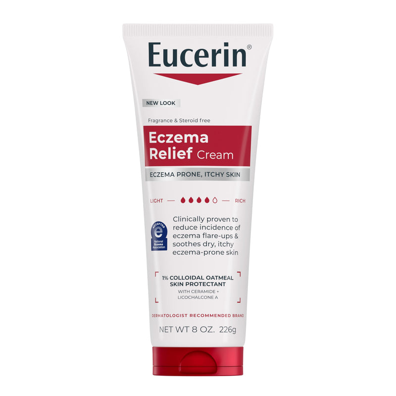 Eucerin Eczema Relief, Full Body Lotion, Moisturizing Eczema Cream with Colloidal Oatmeal (Skin Protectant) and Ceramide 3, 8 Oz Tube 8 Ounce (Pack of 1) - BeesActive Australia