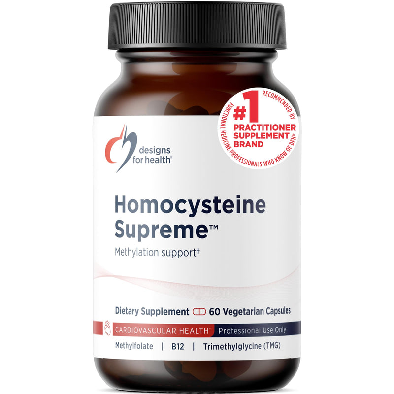 Designs for Health Homocysteine Supreme - Methylated B Vitamins with Riboflavin, B6, B12, Folate, L-Serine & TMG for Brain Support & Heart Health - Methylated Multivitamin (60 Capsules) 60 Count (Pack of 1)