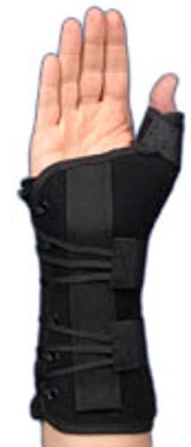 Med Spec Ryno Lacer Wrist & Thumb Support, Black X-Small Right