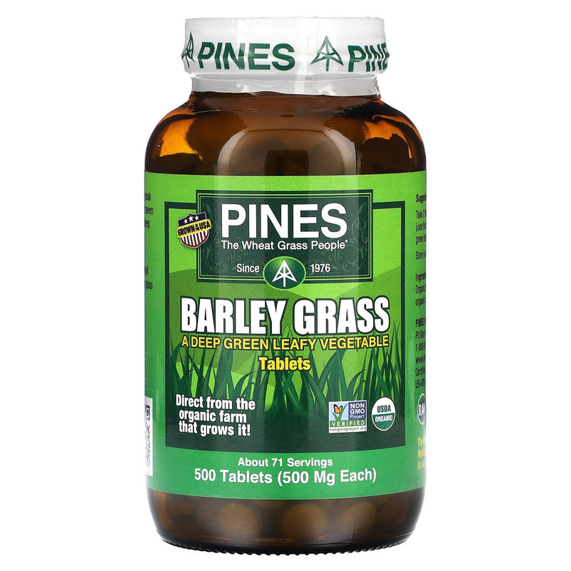 Pines International Barley Grass Tablets, 500 Count