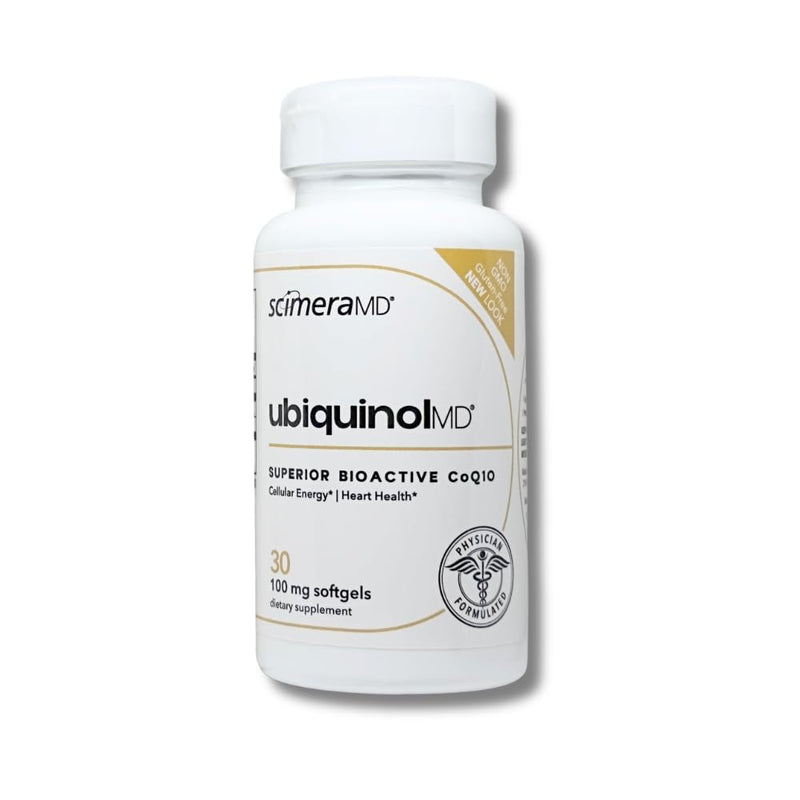 ScimeraMD® Ubiquinol Coenzyme Q10 Kaneka QH Antioxidant Supplement for Heart Health and Cellular Energy Production, 30 CT